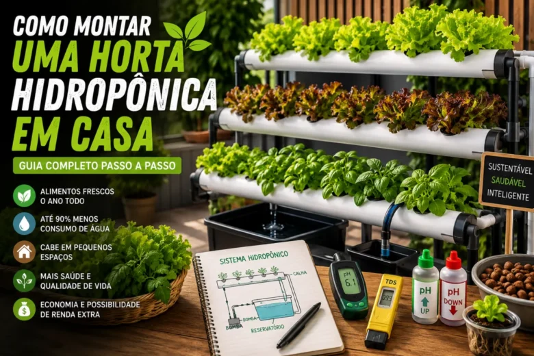 Como Montar uma Horta Hidropônica em Casa: Guia Completo Passo a Passo