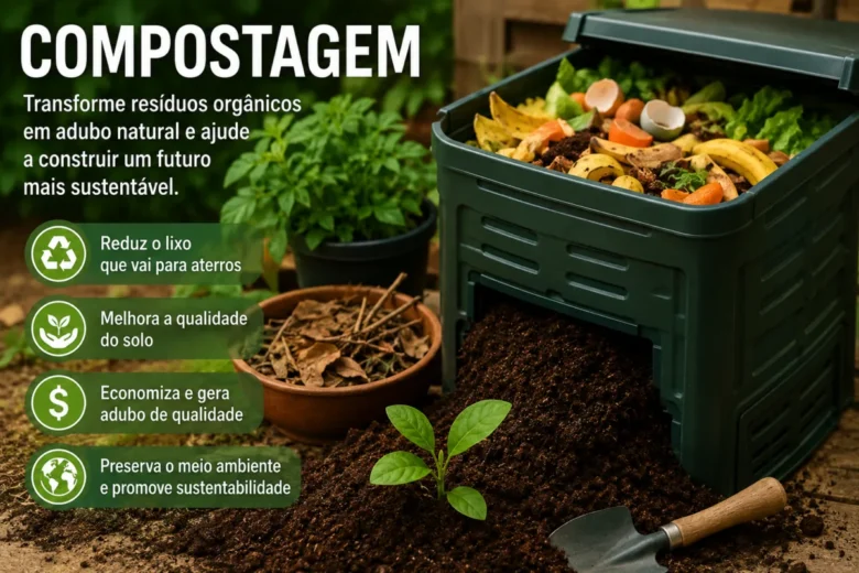 Compostagem: Como Fazer Adubo Orgânico e Natural é uma técnica sustentável que transforma resíduos orgânicos em um fertilizante rico em nutrientes para plantas