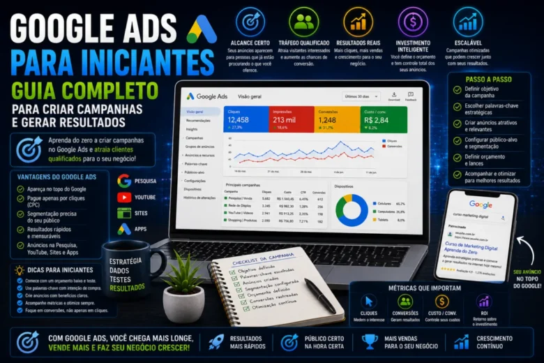 Google Ads é uma das plataformas de publicidade online mais utilizadas no mundo e uma das principais ferramentas para empresas, empreendedores e profissionais que desejam atrair visitantes qualificados para seus sites, gerar mais vendas