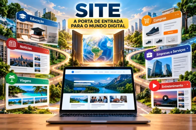 Site: é um espaço digital que reúne informações, conteúdos, serviços ou recursos acessíveis pela internet